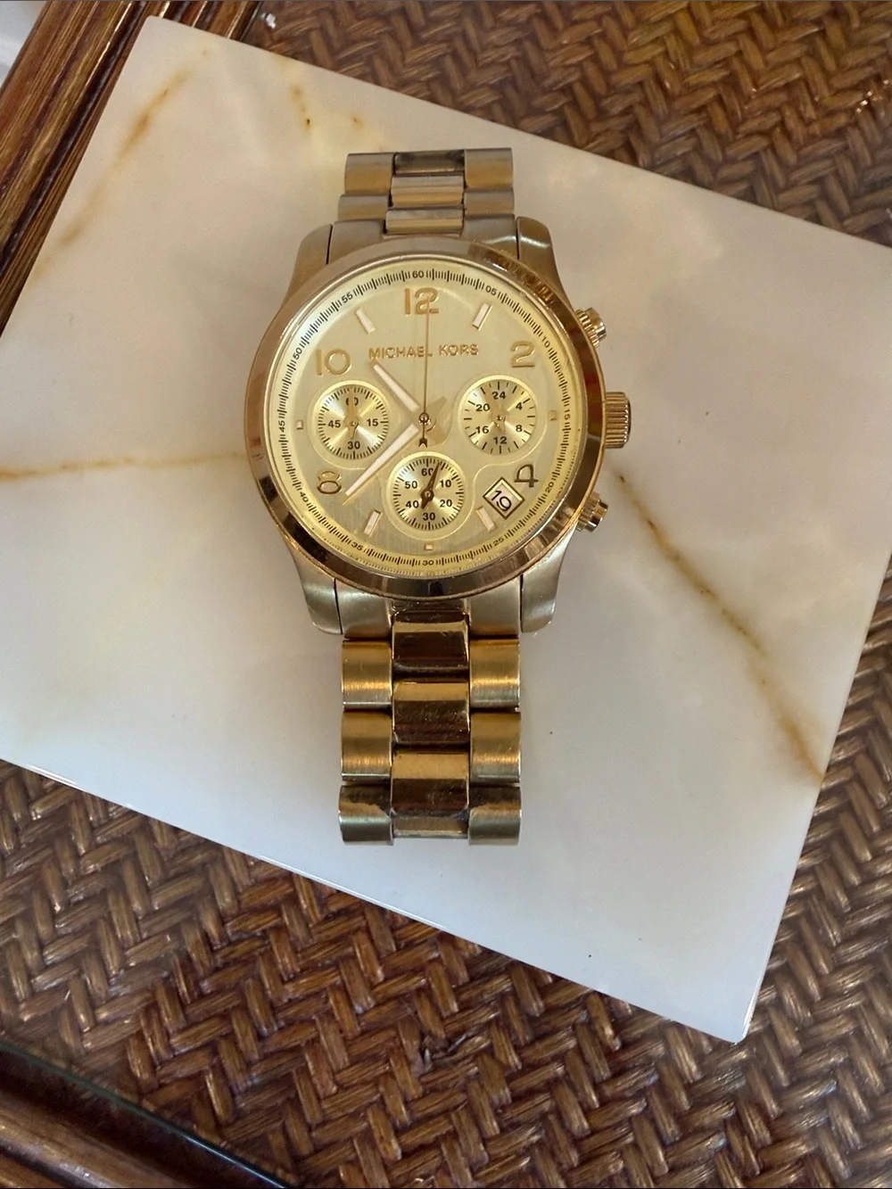 Michael Kors Gold Stainless Steel Chronograph Watch